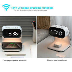 LED Multi-function Display White <strong>Time</strong> Table Alarm Digital Clock Modern Mirror Alarm Clock LED Warm Color Table <strong>Lamp</strong> - Product Image 3