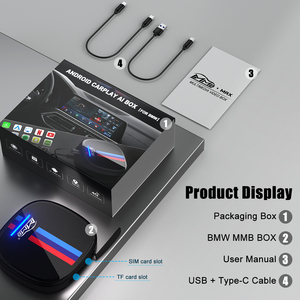 MMB CarPlay Ai kutusu Android 10.0 OS IPTV Netflix ve Youtube dahili GPS Pluy ve BMW ID6 ID7 ID8 için 4G LTE çift BT SIM oyna - Product Image 6