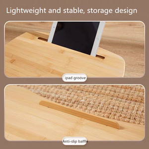 Hiện đại xách tay Lap bàn với gối tre máy tính xách tay khay giường sofa bảng - Product Image 5