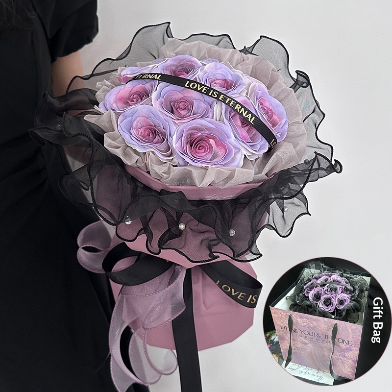 11 black plum sauce bouquet gradient light purple
