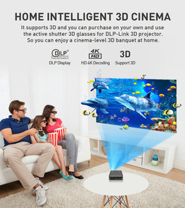 Intelligent Android 3D Projector with 2.4G BT Remote <strong>Control</strong> Mini Pocket Portable <strong>DLP</strong> 4K Mini Projector 4+32G - Product Image 3
