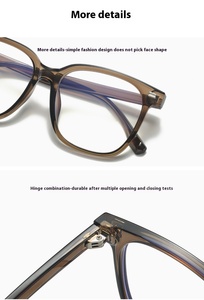 Fedrov Unisex High-End PC Frame Eyeglasses Custom Color with Simple Modern <strong>Design</strong> for Daily Travel Diamond Face Shape Match - Product Image 3