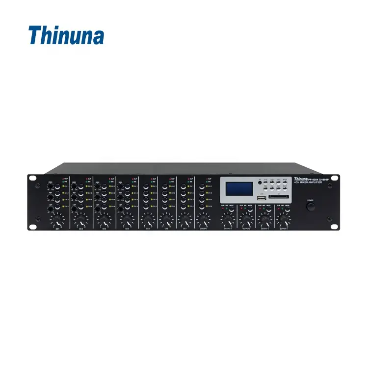 Thinuna PP-6284 II Мощный, 8x4, монтируемый в стойку, аудиомикшер, усилитель мощности, аудиосистема для громкой связи