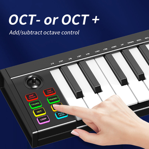 Konix最新の安いMD05-32 MIDIピアノキーボードコントローラー32キー電子オルガンMIDIコントローラーアレンジャーキーボード - Product Image 2