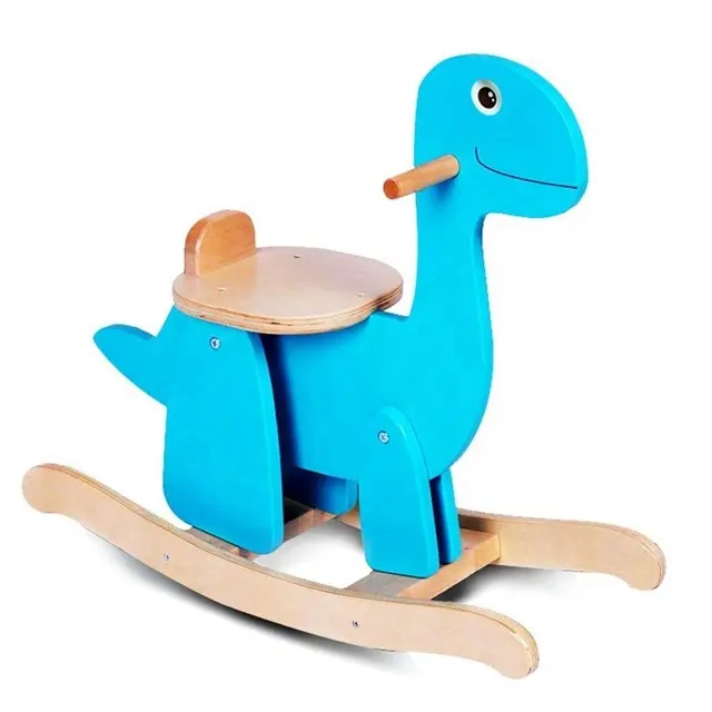 Детское кресло-качалка для отдыха/деревянная лошадка-динозавр, простой сборный детский Троян/подарок, подарки, различные цвета/живое изображение