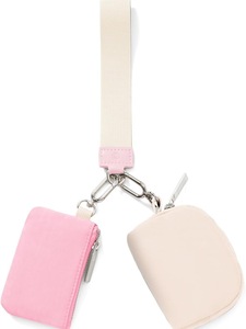 Lulu-Inspired Women's Wristlet Bag Compact Card Holder &amp; <strong>Key</strong> <strong>Pouch</strong> with Zipper Closure Portable Nylon for Essentials - Product Image 4
