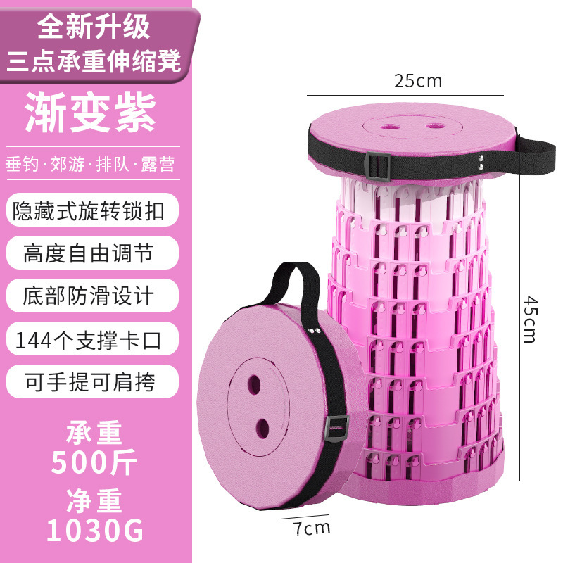 3-Clip Buckle - Gradient Purple