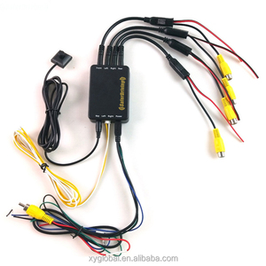 Sistema de cámara de marcha atrás de coche de vista completa de 4 canales con conmutador de vídeo de cámaras de vista lateral Cuádruple y caja de control para vehículos Toyota - Product Image 3