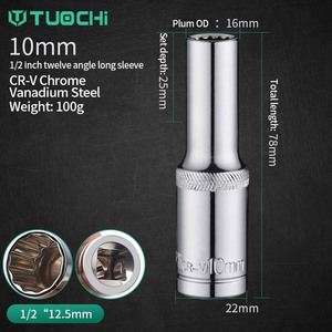 10 mm soket toplu 1/2 sürücü Hex 12 nokta derin lokma seti - Product Image 6