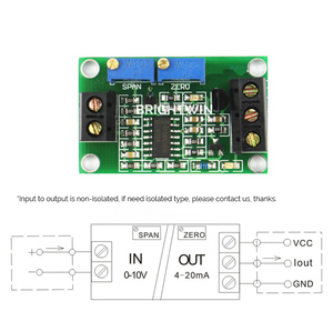Ajustable Ninguno-aislamiento 0-3,3 V 0-2,5 V 0-5V 0-10V 0-24V Entrada 4-20mA Módulo de acondicionador de señal Placa Convertidora de señal - Product Image 4