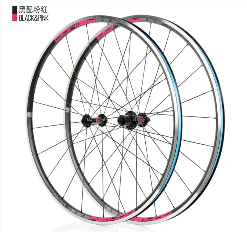 KOOZER RS1400 Road Bike 700C Wheelset Front 2 Rear 4 Bearing 4爪48T 21MM Rim FlatスポークWheels