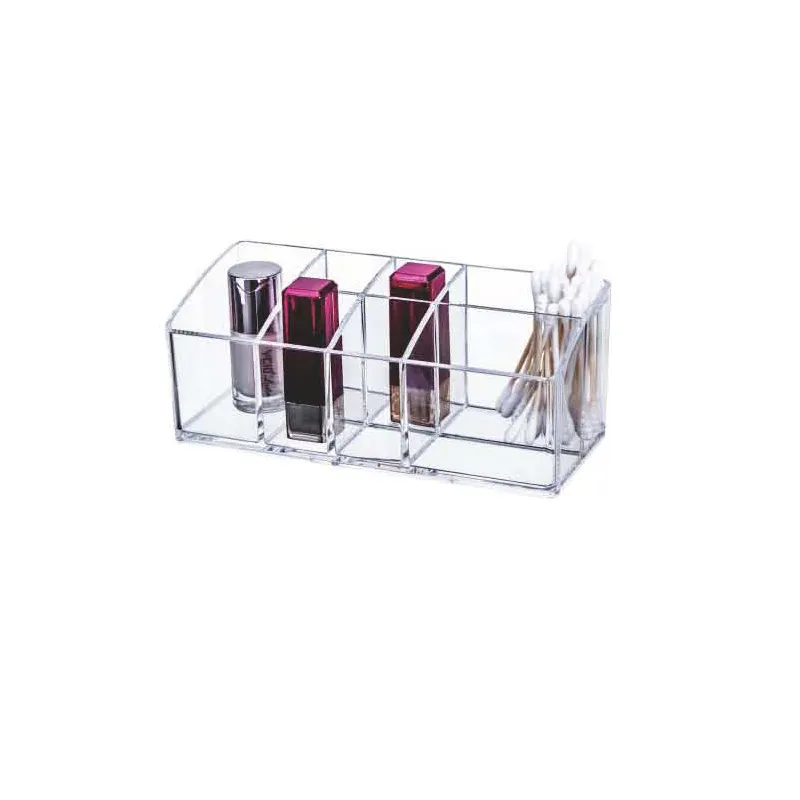 17.84*7.61*7CM 7 Separate Acrílico Maquiagem Organizador Cotonetes De Algodão Qtip Container Cosméticos Maquiagem Algodão Pad Organizador Jóias St