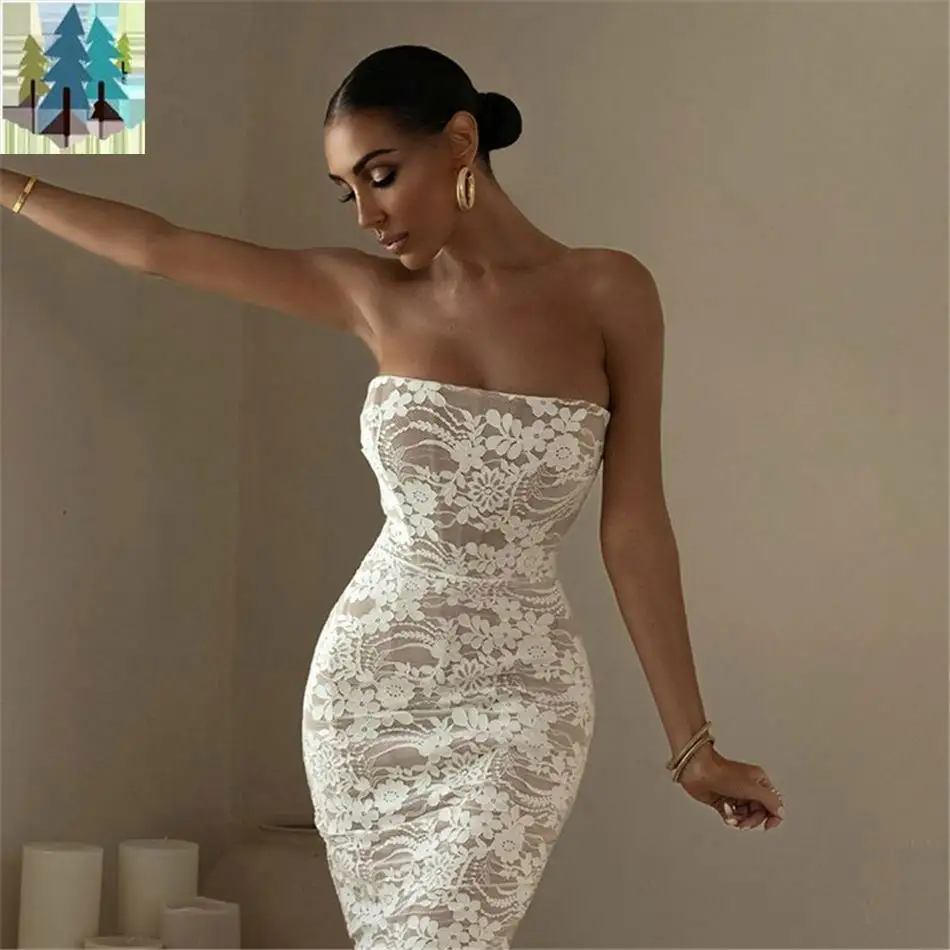 custom arrivals rayon women strap elegant chinese style sexy see through embroidery lace long evening sexy bandage dress