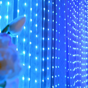 Cortina de luces Led RGB con Control por aplicación, iluminación inteligente, decoración navideña, IP65, personalizada, para bodas - Product Image 6