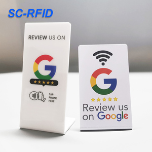 SC-RFIDカスタムNfc GoogleレビューPVCスタンドGoogleレビューNFCテーブルスタンドGoogleソーシャルメディアレビュー - Product Image 4