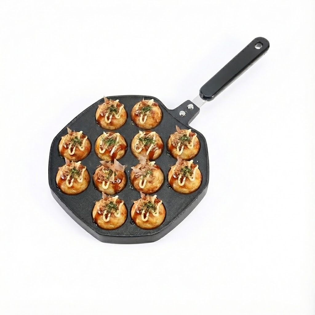 Poêle à Takoyaki antiadhésive à 12 trous