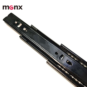 Cassettiera spessa nera con tre binari scorrevoli completamente estrauti per armadi domestici, montati lateralmente con tre binari scorrevoli - Product Image 4