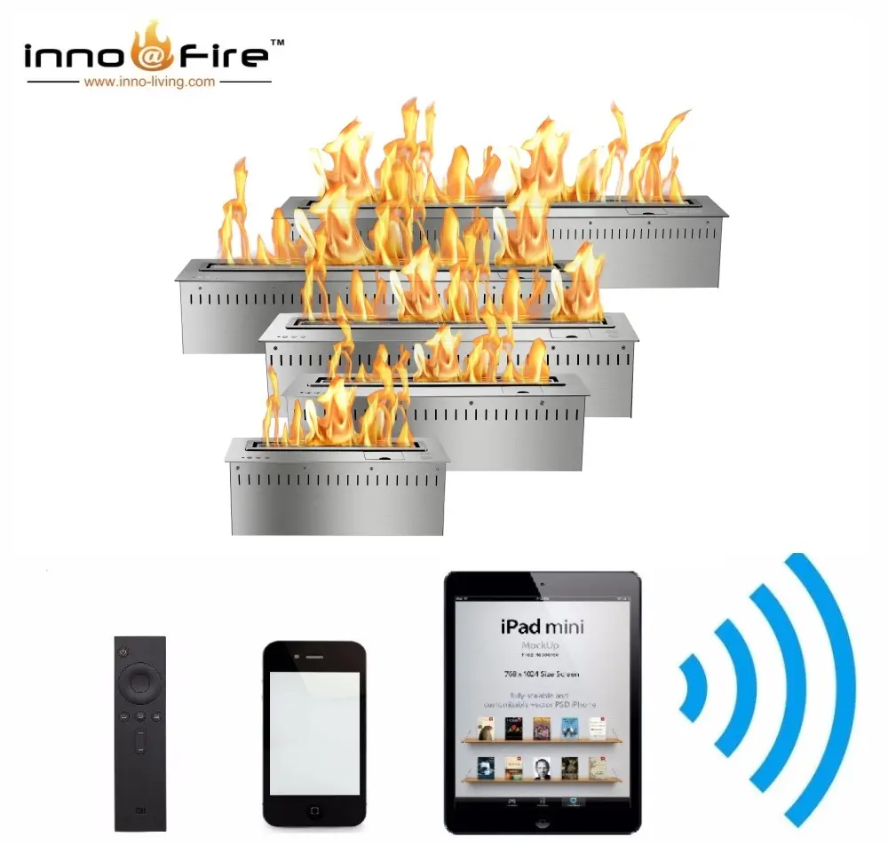 Inno-Fire 36 inch smart ethanol burner insert decorative fire place