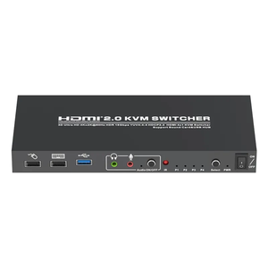 4K@60Hz HDCP 4X1 HDMI <strong>KVM</strong> <strong>Switch</strong> with USB3.0 HDMI USB <strong>KVM</strong> <strong>Switch</strong> for <strong>1</strong> Monitor 4PC Computer Monitor Keyboard Mouse Control