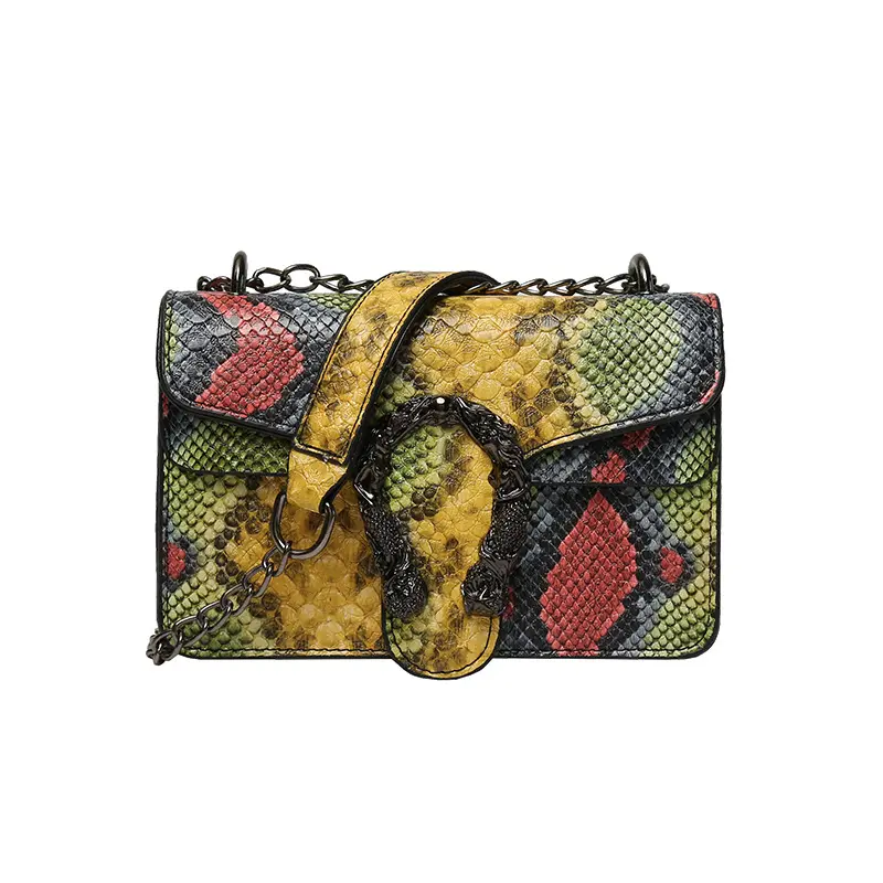 DH Luxus Damen Serpentine Handtasche Designer Ketten Mini Geldbörse Elegante Lady Snake Pattern Umhängetasche Kleine Schulter taschen