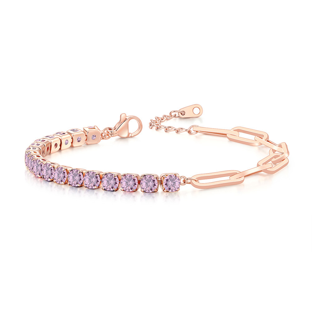 4mm rose gold powder stone