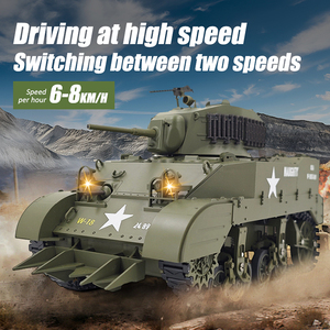 2.4ghz G2080 1/16 ölçekli simülasyon duman cihazı uzaktan kumandalı Tank Modle oyuncak M5a1 hafif Rc tankları - Product Image 4