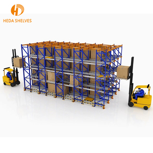 מחסן מדפים מותאם אישית להרכיב כונן מדף מתכוונן בצפיפות גבוהה אחסון מפעל דרך מתלה כבד מזרן - Product Image 2