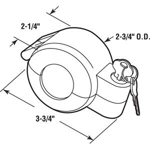 Door Knob Lock-Out Device <strong>Doorknob</strong> Lock With Key to Block Access to Keyhole Fits Round <strong>Doorknobs</strong> With Max Diameter of 2-7/8&quot; - Product Image 3