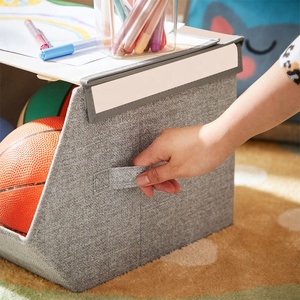 Dispositivo di fissaggio impilabile con gancio e <span class=keywords><strong>Loop</strong></span> di grande capacità 3 cubo di stoccaggio Organizer animale cartone animato Organizer scatola di immagazzinaggio per bambini