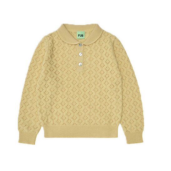 23fub creamy yellow wool lapel top