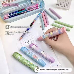 Không dễ bị phá vỡ hoặc lão hóa dễ thương phim hoạt hình Push-Type bút chì tẩy phim hoạt hình Báo Chí tẩy cho các trường học - Product Image 3
