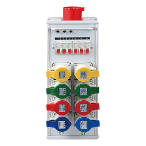 Caja de distribución de energía de luz de escenario de entrada SHTX de 8 vías 32A con 8 piezas 16A Salida de enchufe Industrial/enchufe de baquelita 63a caja de alimentación trifásica - Product Image 5