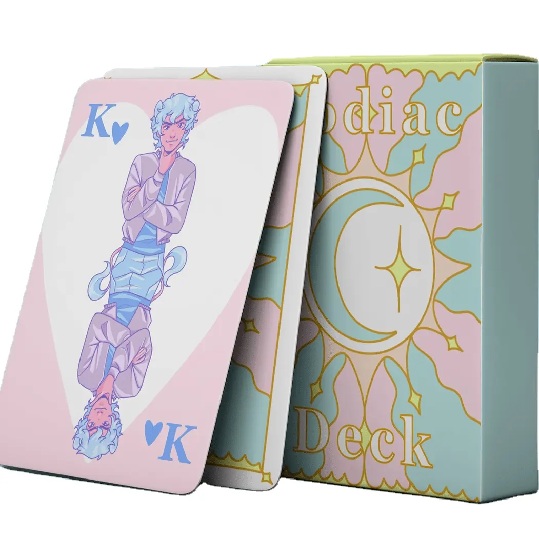 Custom Logo Printing Luxury Poker Card Recyclable Eco-friendly 54 Paper Playing Cards