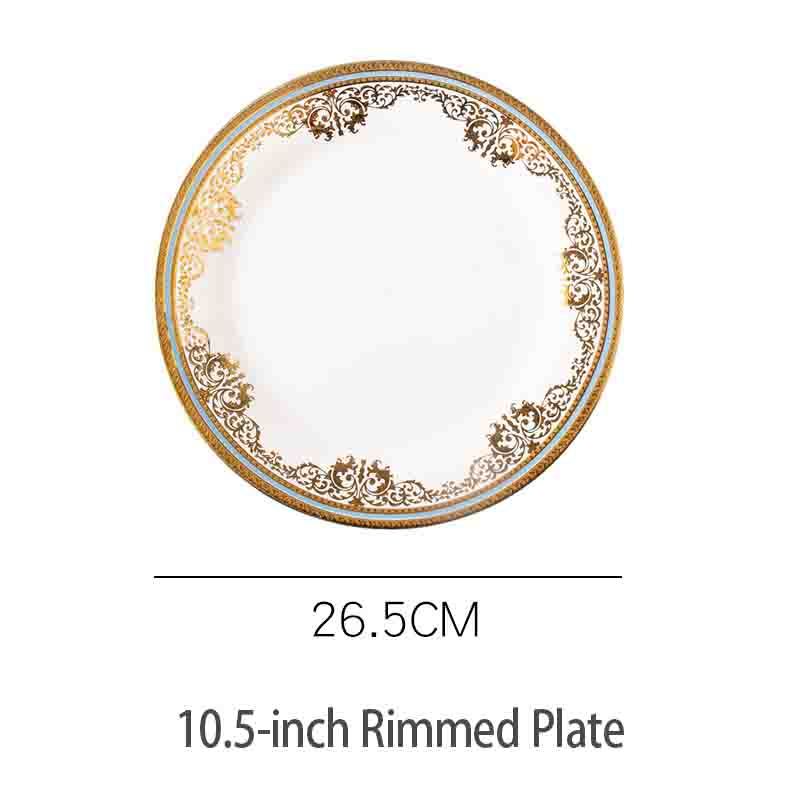 White 10.5-inch Rimmed Plate