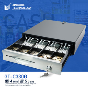 Xincode bán lẻ tiền mặt ngăn kéo hệ thống POS 4 Bill 5 đồng tiền bán lẻ truy cập thép tiền mặt ngăn kéo cho tiền mặt đăng ký với GT-C330G khóa - Product Image 1