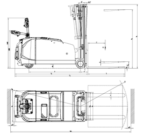 1.5 ton konteyner ulaşmak istifleyici forklift elektrikli denge istifleyici 2 ton - Product Image 2