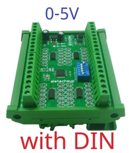 N4DVA16 0-5V 0-10V电压采集模块16CH差分模拟输入模块RS485 Modbus RTU，用于PLC HMI电池组