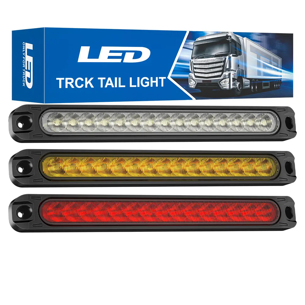 Lampu truk izin LED truk cahaya merah putih kuning lampu Led 12V 24V 15LED sistem lampu penanda samping untuk lampu Trailer truk