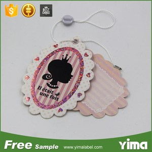 Etiqueta colgante de ropa de papel de logotipo de impresión personalizada barata pero de alta calidad con cuerda y ojal impreso personalizado - Product Image 5