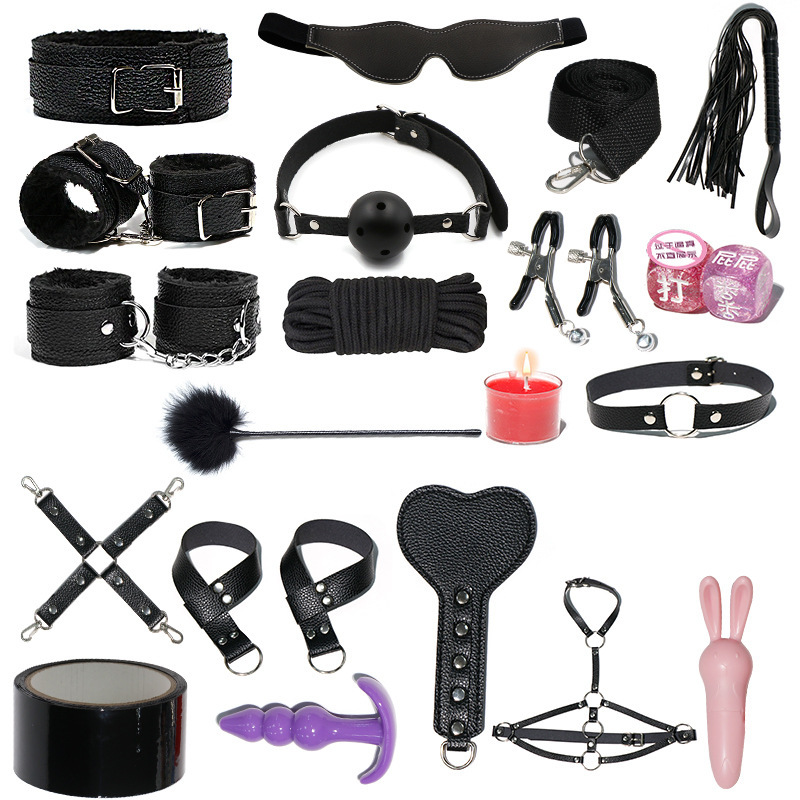 19pcs Black Bondage Kit