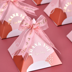 Ribest定制金箔缎子织带商标印有生日蛋糕礼品包装 - Product Image 6