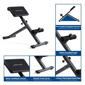 Hochwertige verstellbare AB Bench Hyper extension Übung Abdominal Roman Chair für Heim-und Fitness geräte