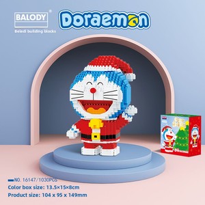 Beledi chính hãng Giáng sinh <span class=keywords><strong>Doraemon</strong></span> khối xây dựng nhựa người lớn lắp ráp đồ chơi Quà tặng giáo dục cho bé trai bé gái Điều kiện Mới - Product Image 6