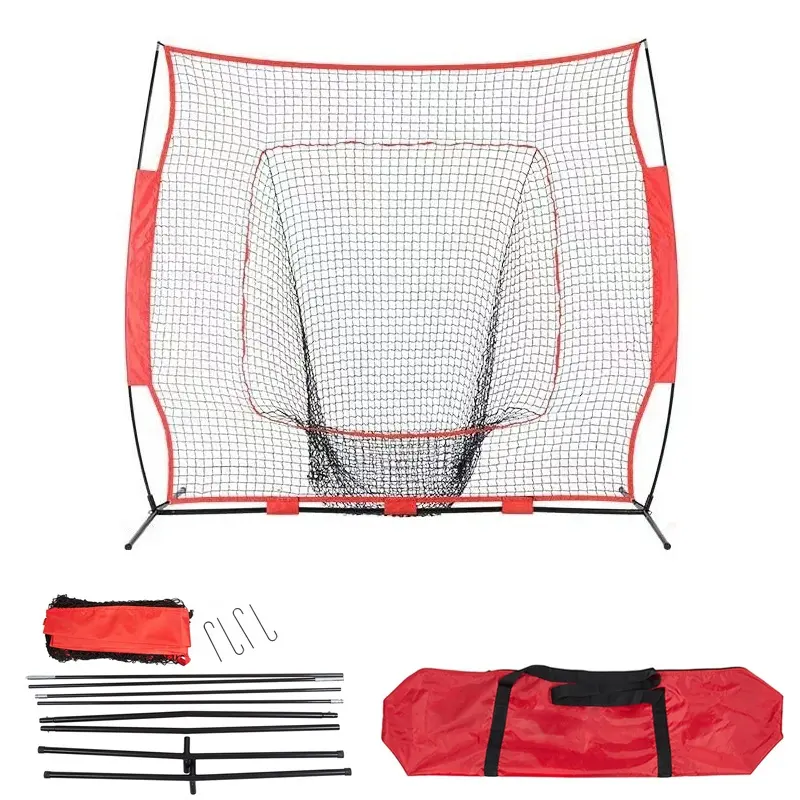 Bagaimana benar grosir portabel tahan lama Baseball Net 5/7/8ft profesional Softball latihan memukul Batting Baseball Net