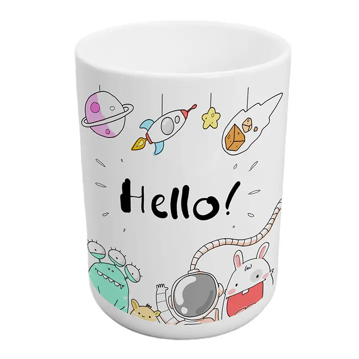 Heat Transfer Sublimation Printing Straight Tube Plastic Tea Cup para piqueniques ao ar livre