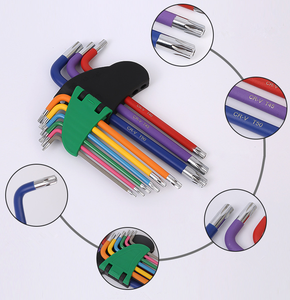 T10-T50 9PC หลากสี L ประเภทรูปดาว HEX ซ็อกเก็ต Allen ชุดประแจ Torx HEX ชุดกุญแจ - Product Image 3