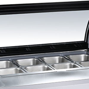 Thép không gỉ Tự động rã đông Countertop hiển thị Ice Cream ý Gelato hiển thị cho nhà hàng tủ lạnh hiển thị - Product Image 5