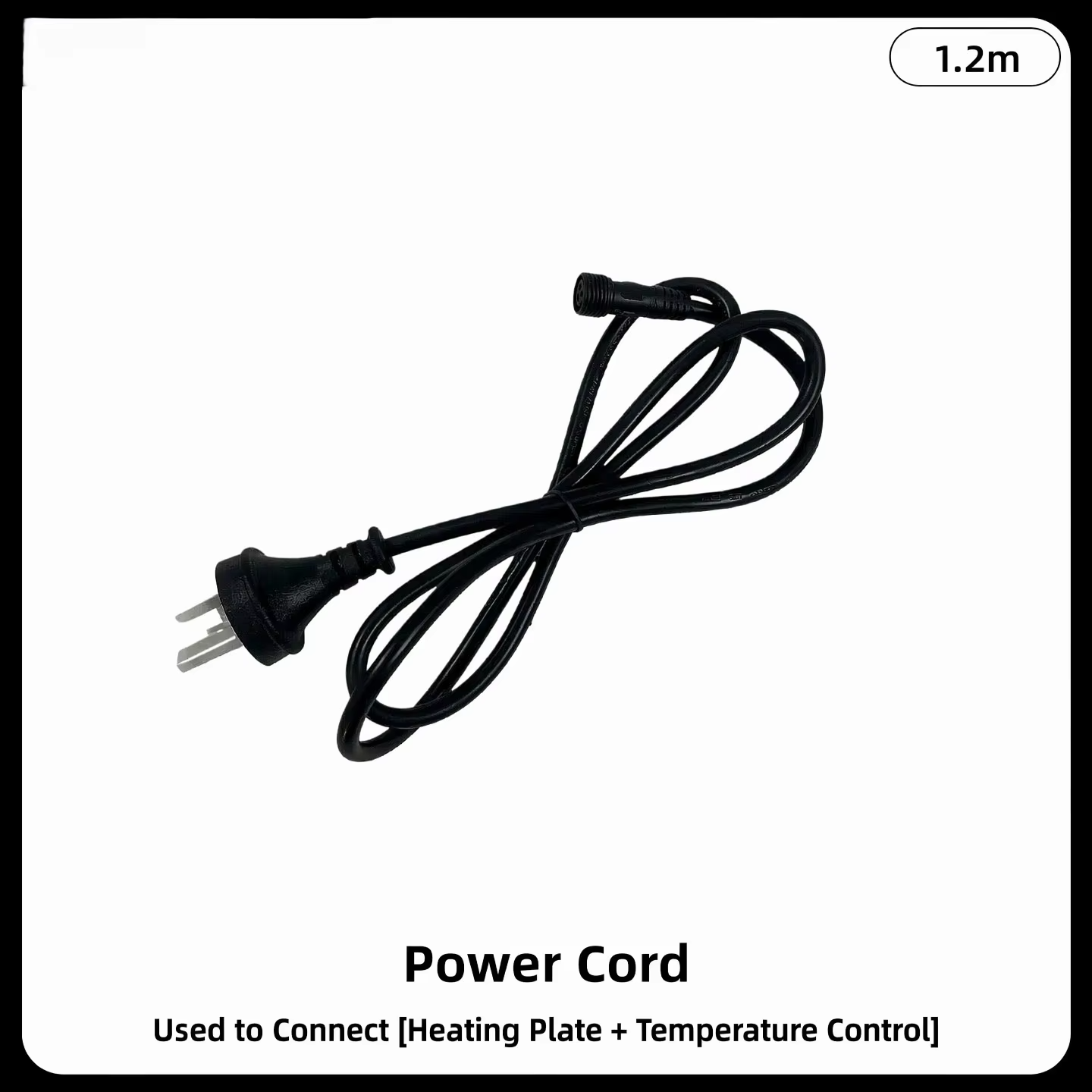Cable de alimentación negro 1,2 m