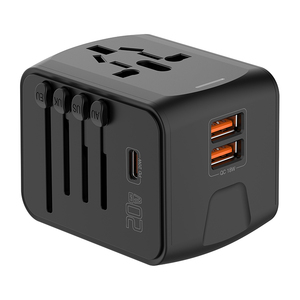 Cargador y adaptadores de viaje universales multifunción para uso de EE. UU., Reino Unido, UE, AUS con 1 cargador rápido de Puerto USB 2 tipo C - Product Image 6