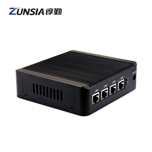 Zunsia Intel J4125 J1900 Nano Mini PC Thin Client Atom E3845 4 puertos Ethernet RS232 X86 Linux enrutador de escritorio sin ventilador Mini PC - Product Image 5